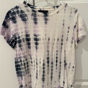 Sanctuary Tie-Dye Tee in Purple and Navy - Size Large